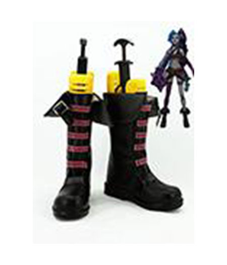 League of Legends : Jinx Noir Long Boots Cosplay Acheter